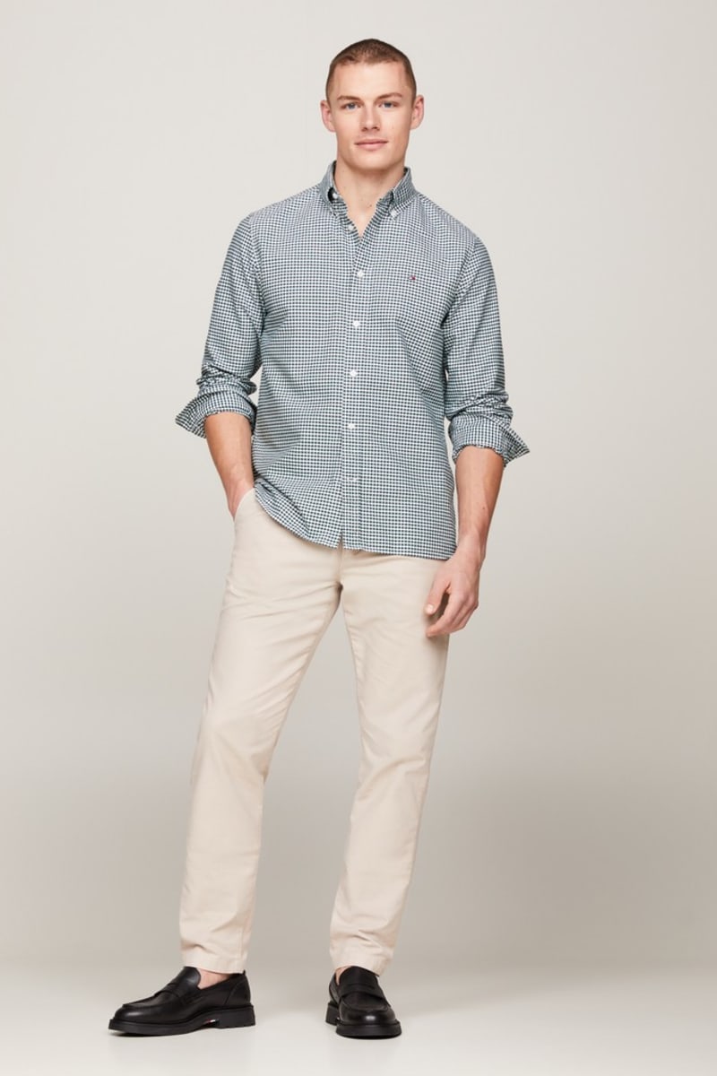 Tommy Hilfiger 36395 Regular Fit Heritage Gingham Oxford Shirt Hunter Check