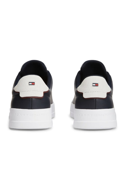 Tommy Hilfiger 5367 Pebble Grain Court Leather Sneakers Desert Sky