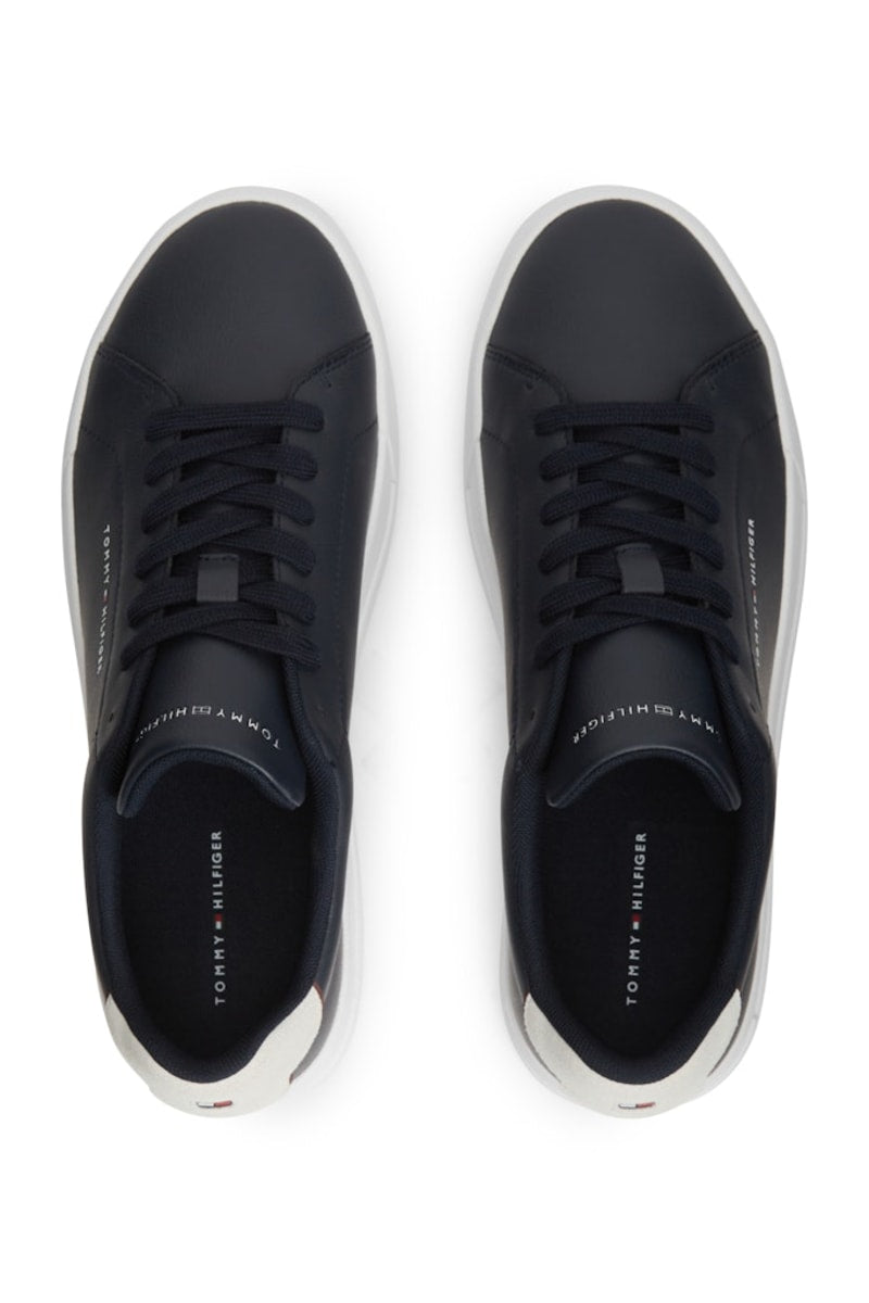 Tommy Hilfiger 5367 Pebble Grain Court Leather Sneakers Desert Sky