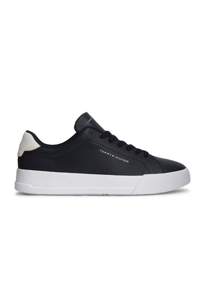 Tommy Hilfiger 5367 Pebble Grain Court Leather Sneakers Desert Sky