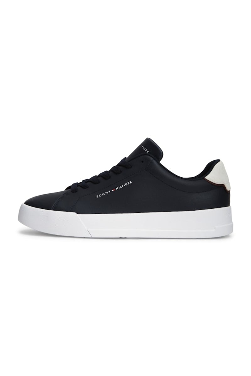Tommy Hilfiger 5367 Pebble Grain Court Leather Sneakers Desert Sky