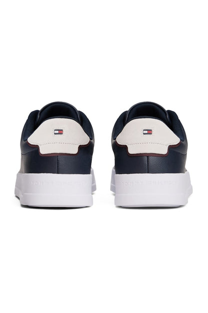 Tommy Hilfiger 5367 Pebble Grain Court Leather Sneakers Desert Sky