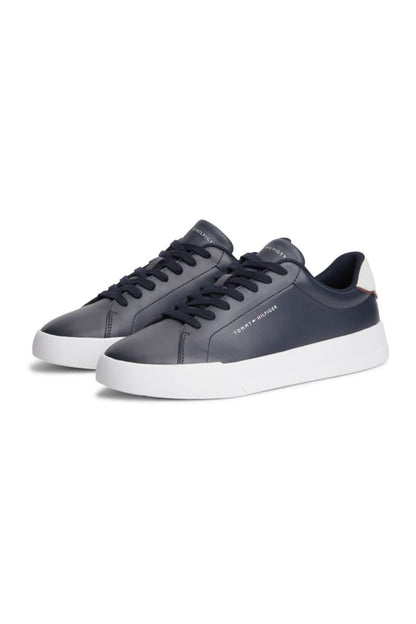 Tommy Hilfiger 5367 Pebble Grain Court Leather Sneakers Desert Sky