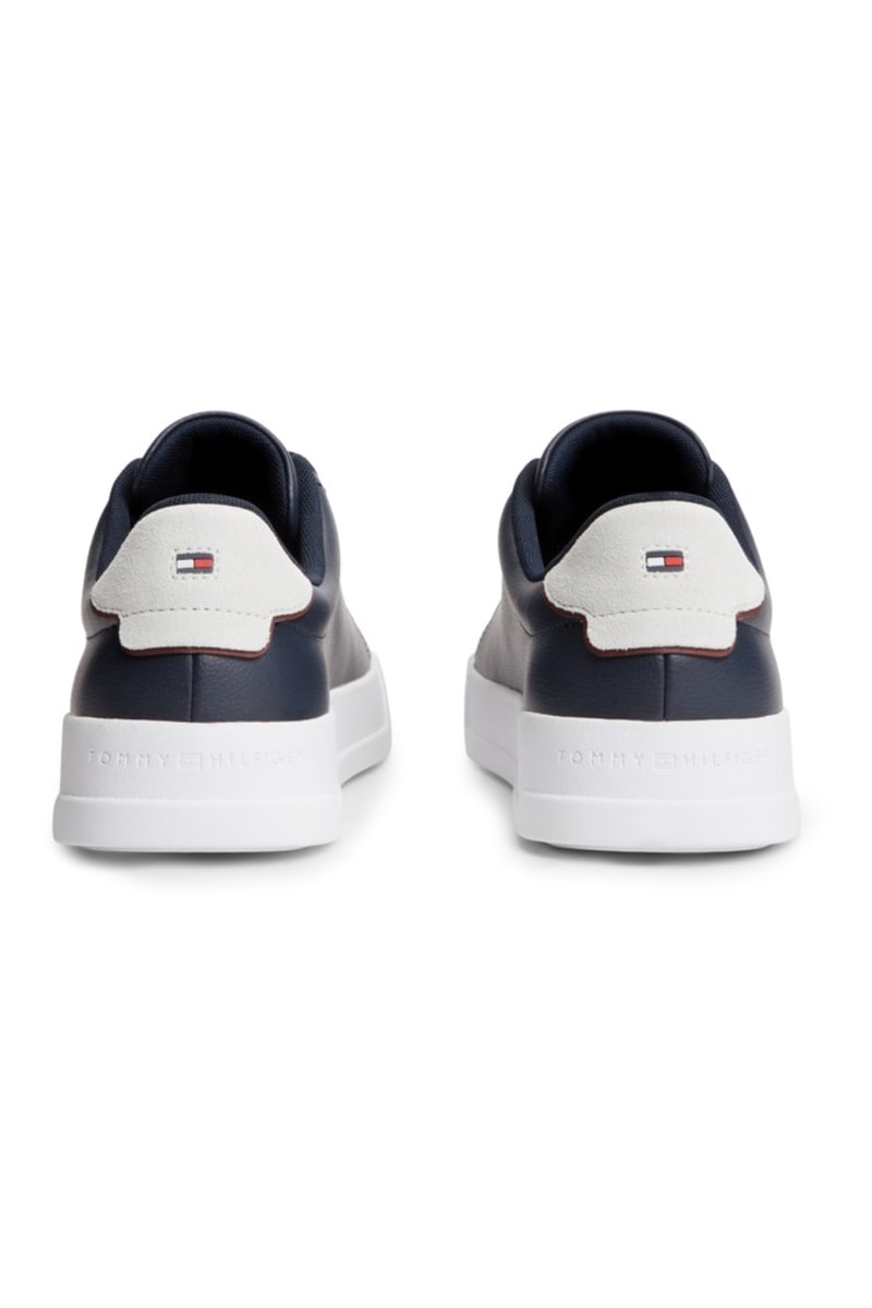 Tommy Hilfiger 5367 Pebble Grain Court Leather Sneakers Desert Sky