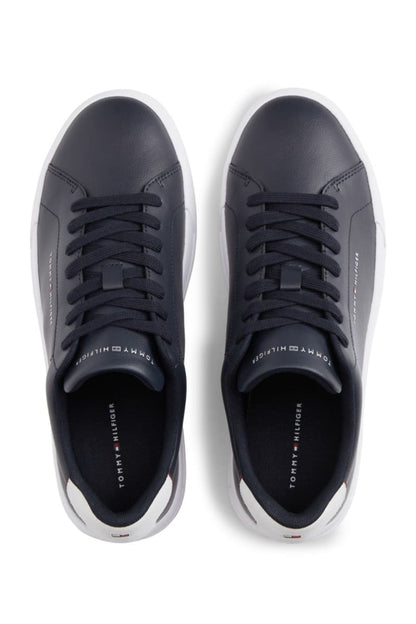 Tommy Hilfiger 5367 Pebble Grain Court Leather Sneakers Desert Sky
