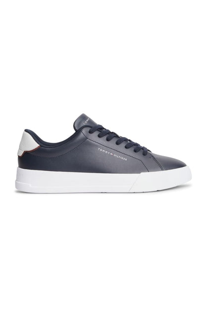 Tommy Hilfiger 5367 Pebble Grain Court Leather Sneakers Desert Sky