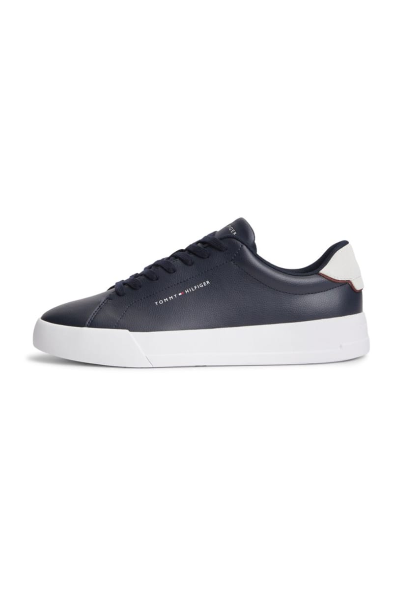Tommy Hilfiger 5367 Pebble Grain Court Leather Sneakers Desert Sky