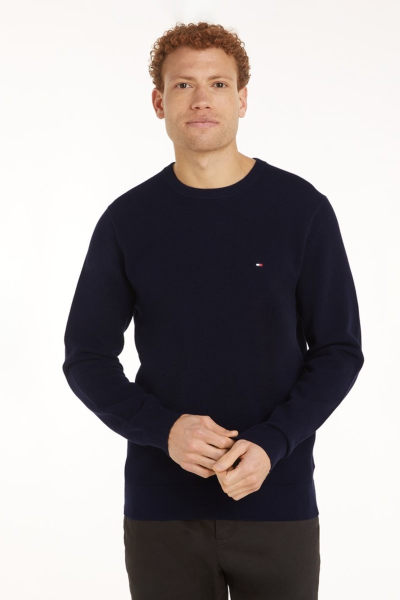 Hilfiger 36347 Ess Structure Crew Aw26 - NVY BLU
