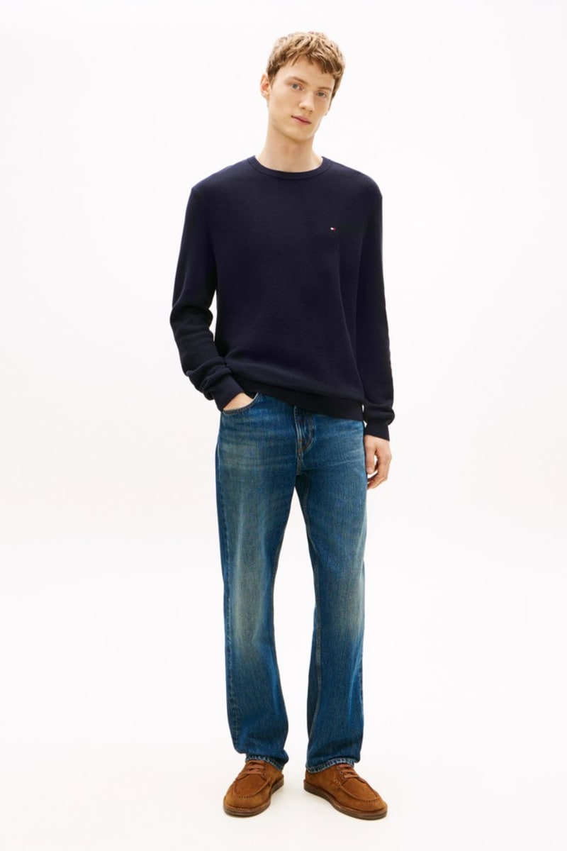 Hilfiger 36347 Ess Structure Crew Aw26 - NVY BLU