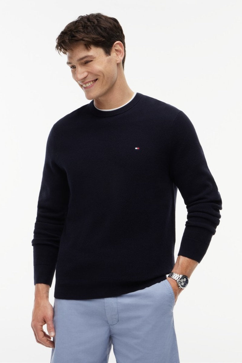 Hilfiger 36347 Ess Structure Crew Aw26 - NVY BLU