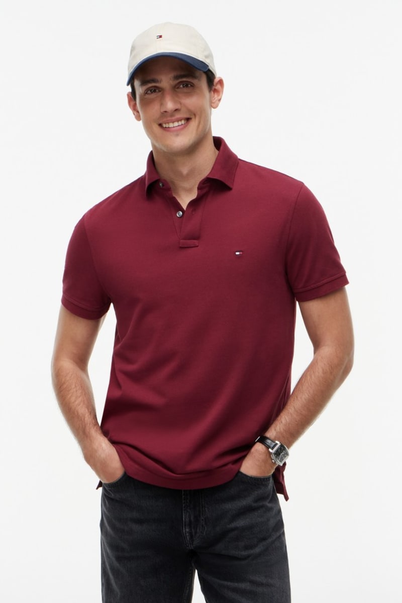 Hilfiger 1985 Reg Polo Aw26 - BURGUNDY
