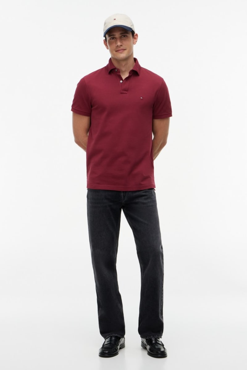Hilfiger 1985 Reg Polo Aw26 - BURGUNDY