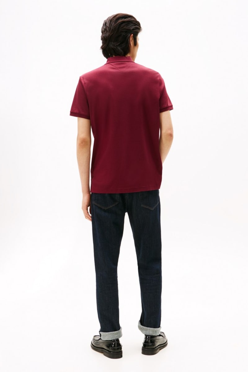 Hilfiger Liquid Cotton Polo Aw26 - BURGUNDY