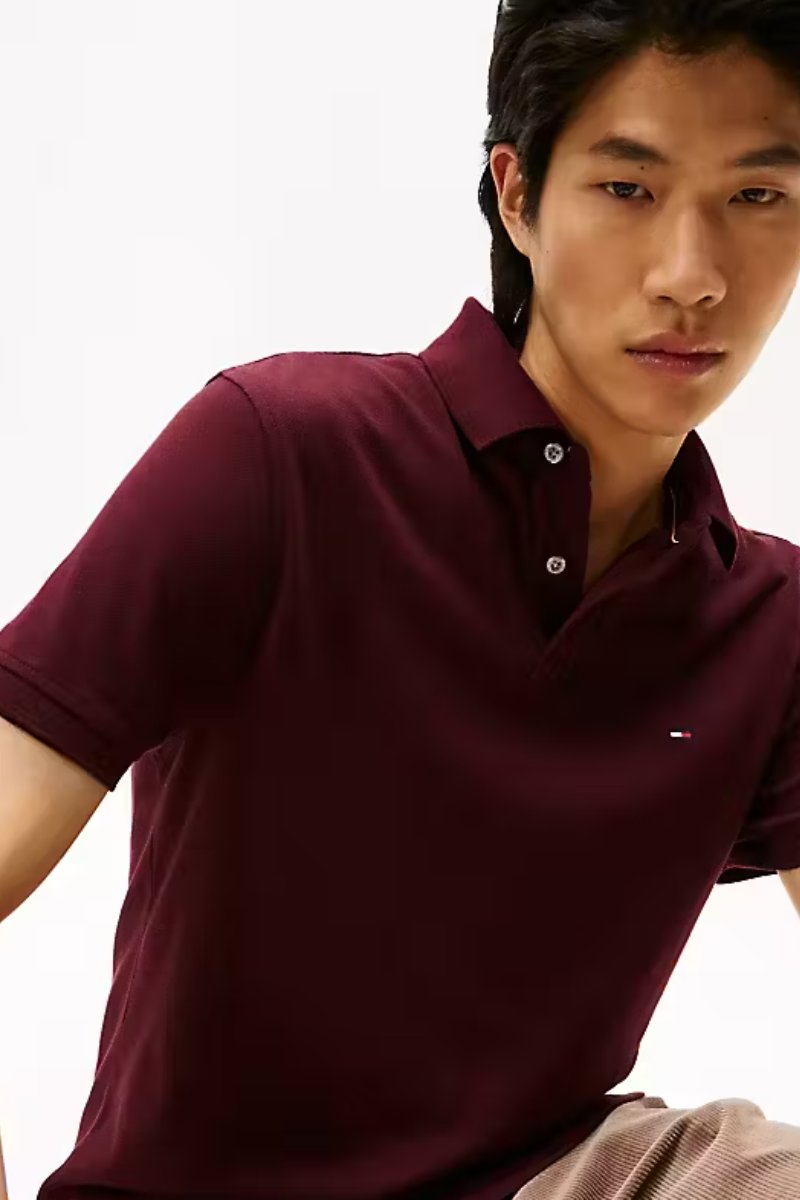 Tommy Hilfiger 1985 Reg Poloshirt Burgundy