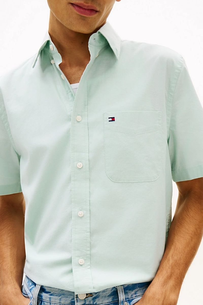 Tommy Hilfiger 42285 SS Oxford Solid Shirt Mint