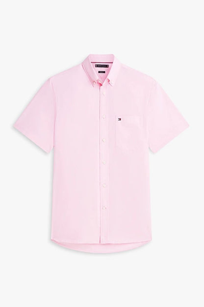 Tommy Hilfiger 42285 SS Oxford Solid Shirt Rose