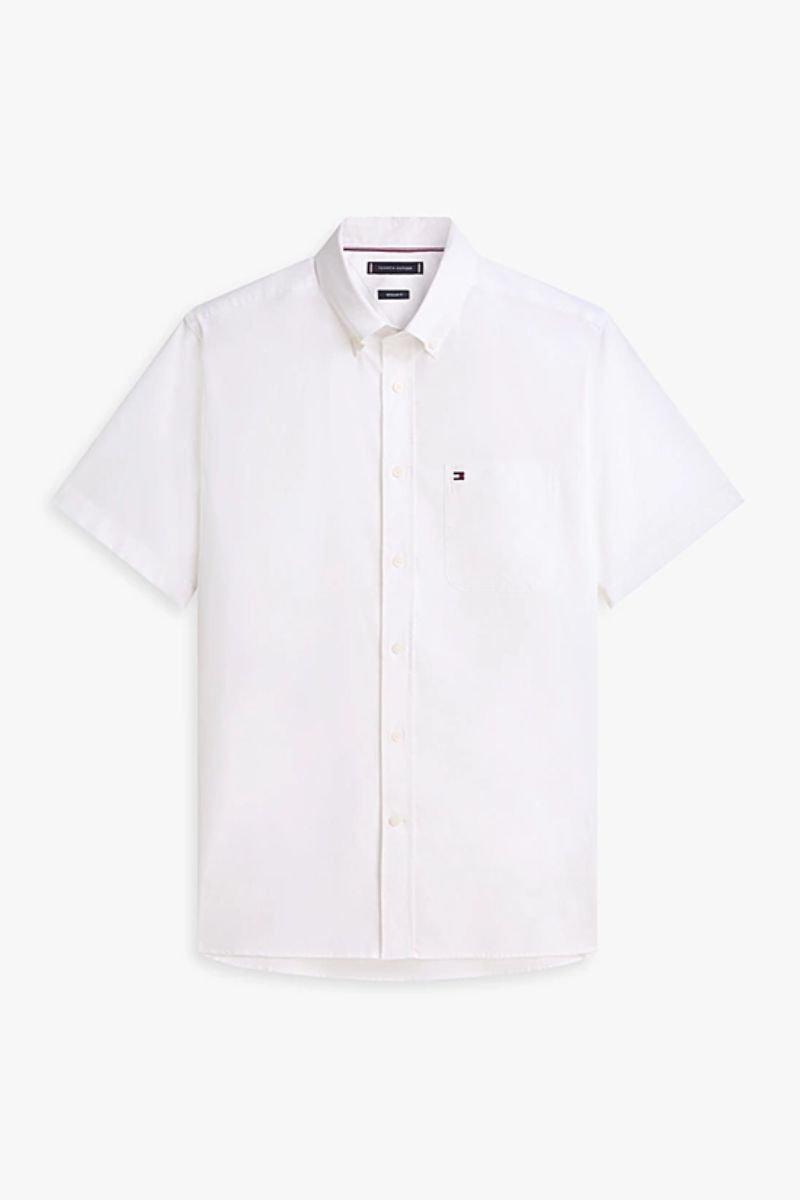 Tommy Hilfiger 42285 SS Oxford Solid Shirt White