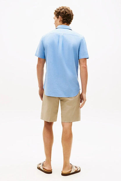 Tommy Hilfiger SS Oxford Solid Shirt Blue