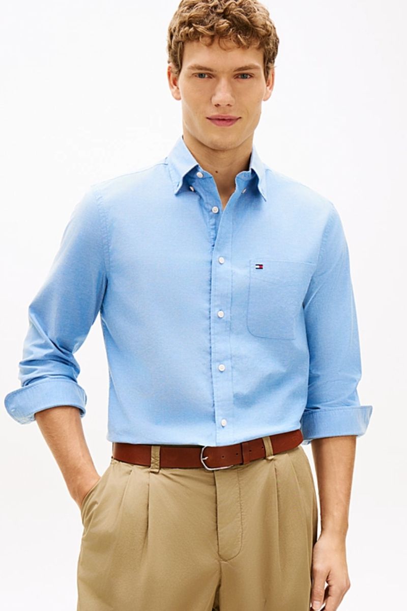 Tommy Hilfiger 42287 Oxford Solid Shirt Blue