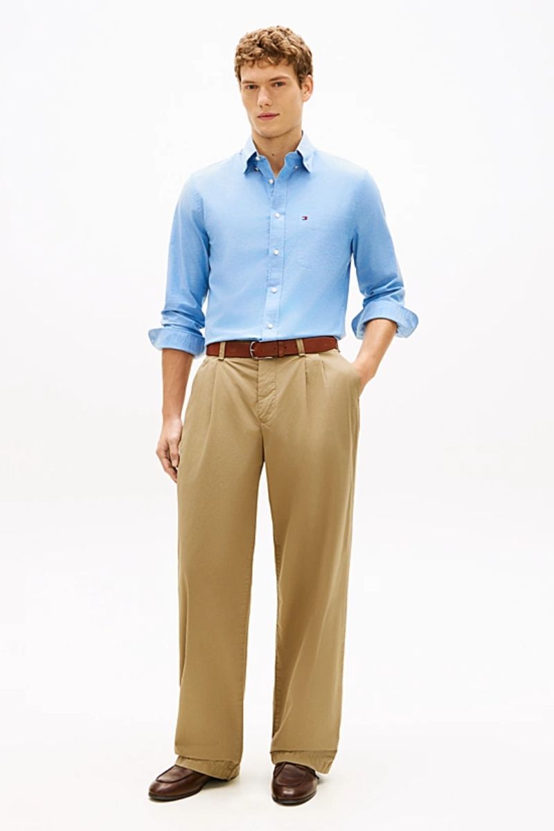 Tommy Hilfiger 42287 Oxford Solid Shirt Blue