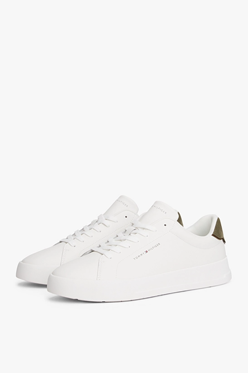 Tommy Hilfiger 5367 Court Leather Detail Ecru