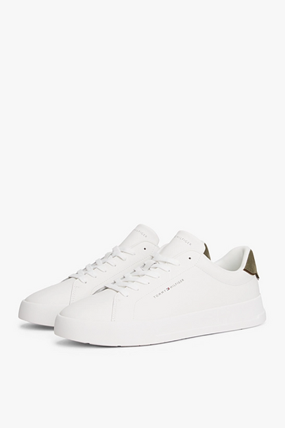 Tommy Hilfiger 5367 Court Leather Detail Ecru