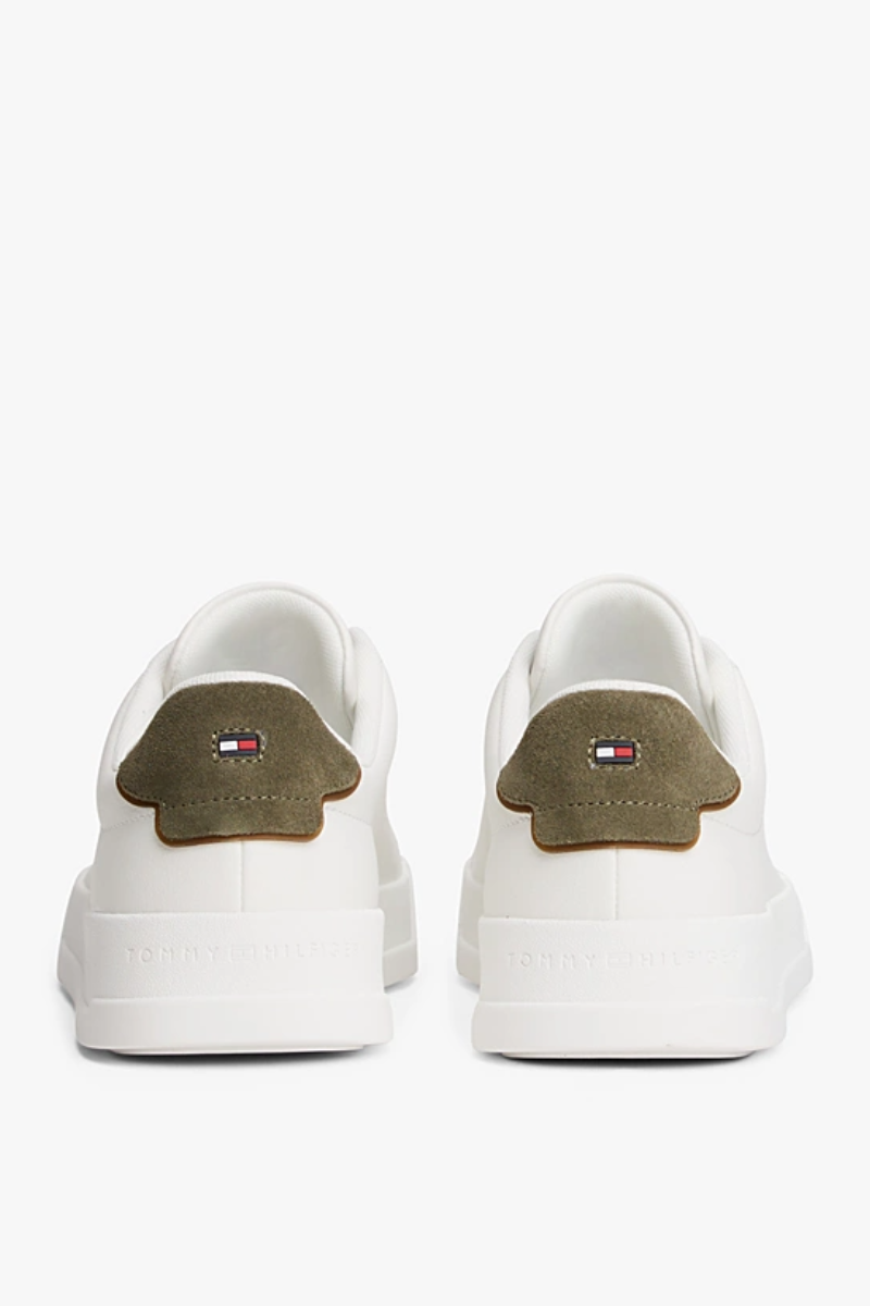Tommy Hilfiger 5367 Court Leather Detail Ecru