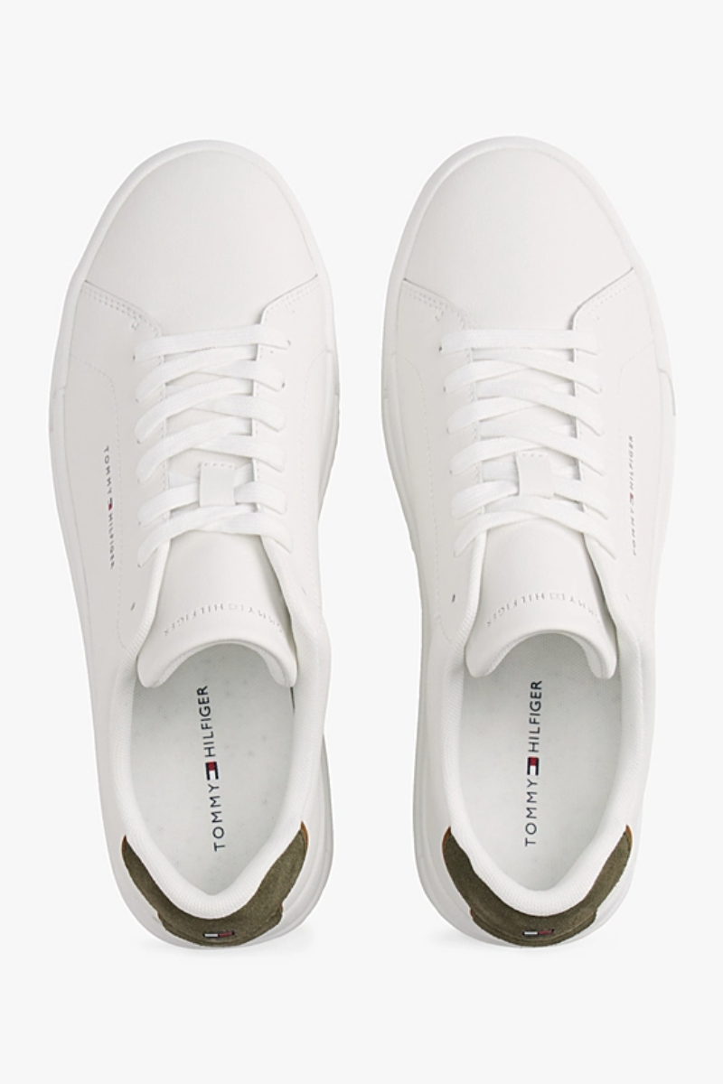 Tommy Hilfiger 5367 Court Leather Detail Ecru