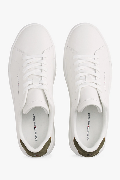 Tommy Hilfiger 5367 Court Leather Detail Ecru