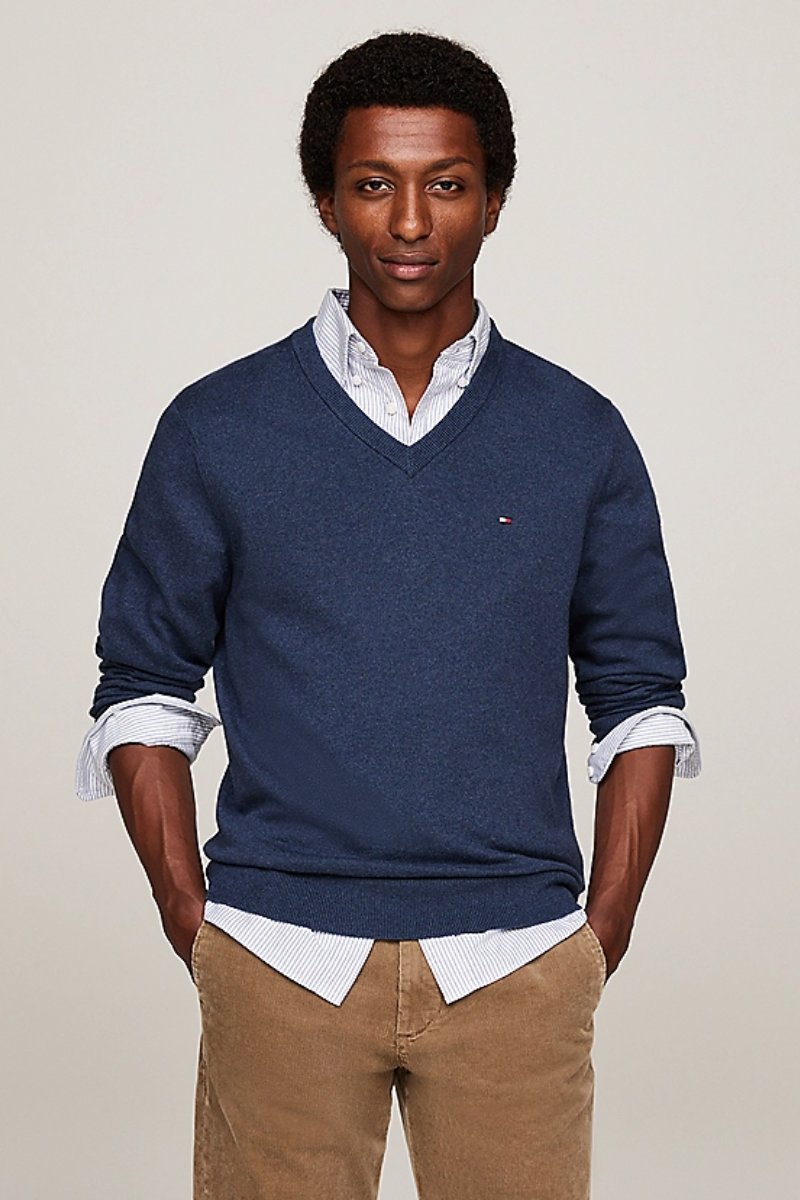 Tommy Hilfiger Pima Cotton Cashmere V-Neck