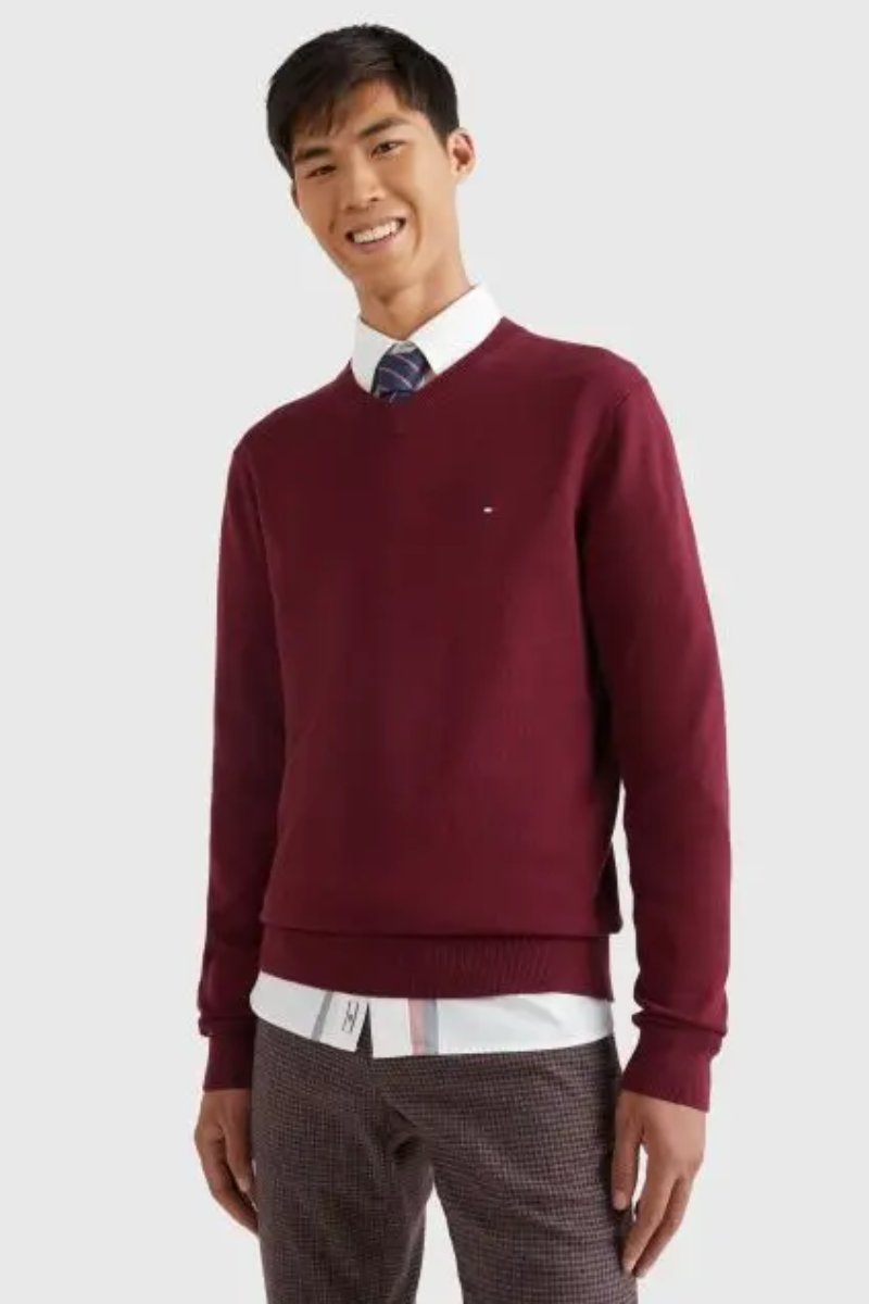 Tommy Hilfiger Pima Cotton Cashmere V-Neck