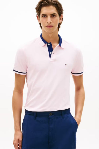 Tommy Hilfiger Contrast Collar Block Pink Lily