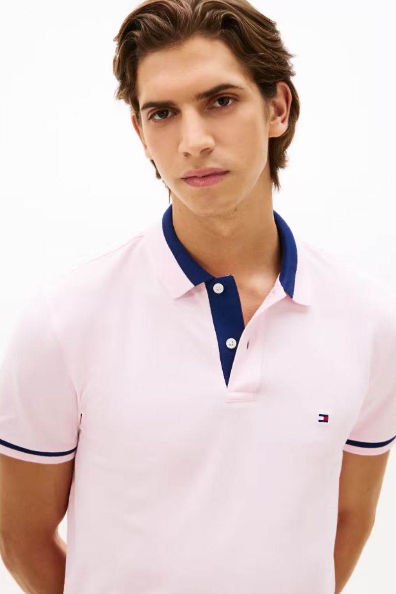 Tommy Hilfiger Contrast Collar Block Pink Lily