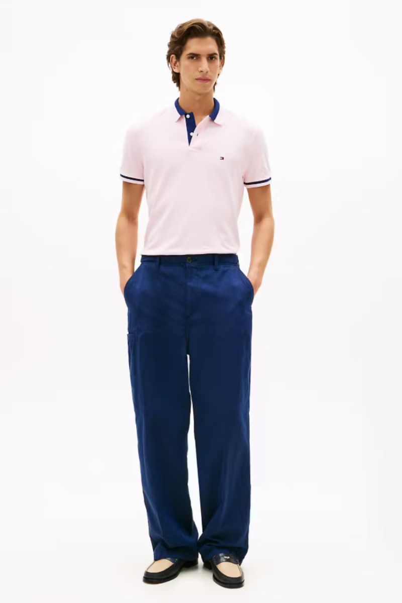 Tommy Hilfiger Contrast Collar Block Pink Lily