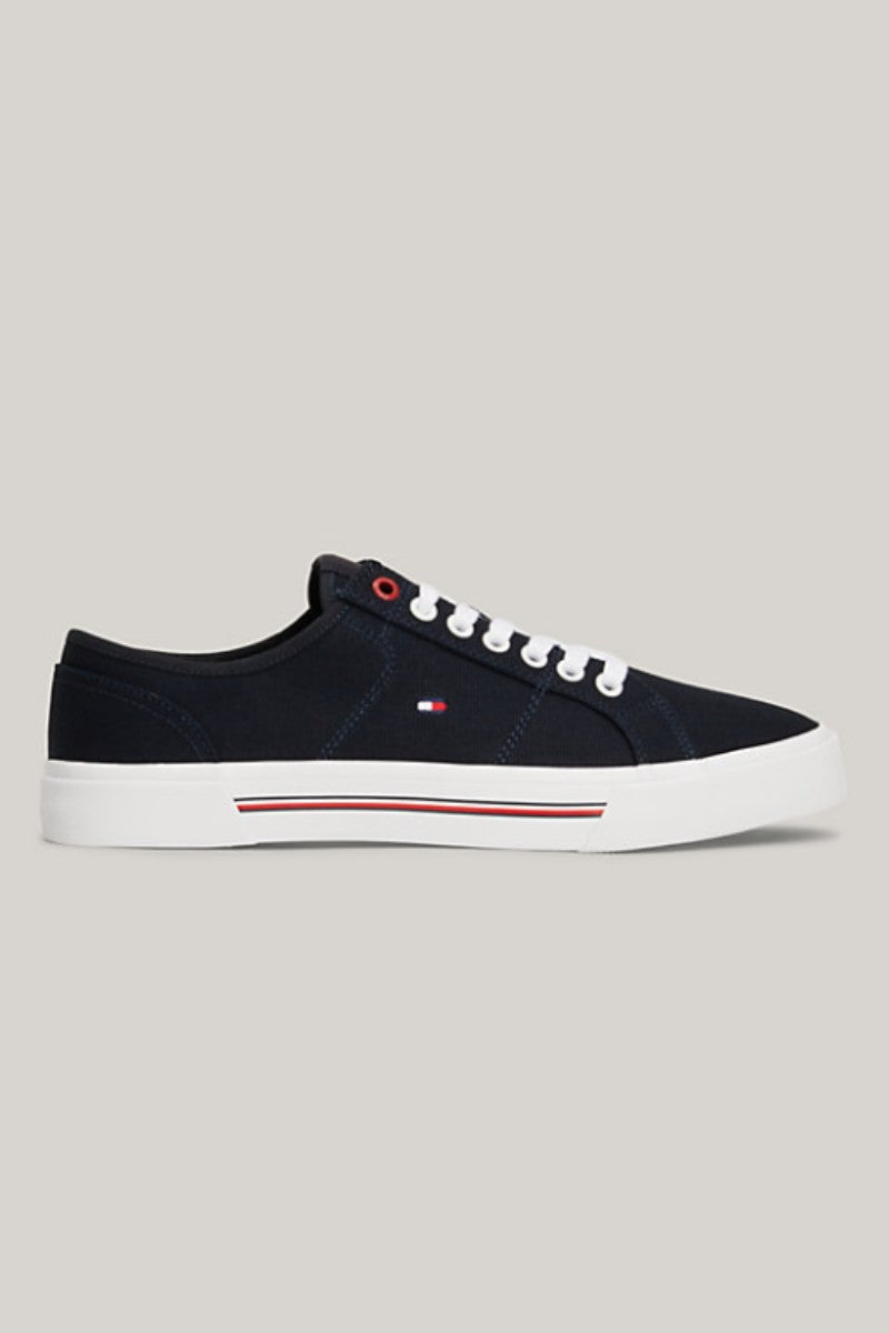 Tommy Hilfiger Corp Vulc Canvas Trainers Navy