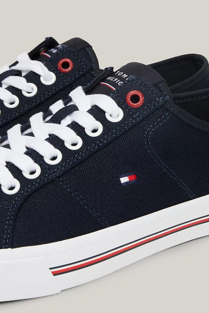 Tommy Hilfiger Corp Vulc Canvas Trainers Navy