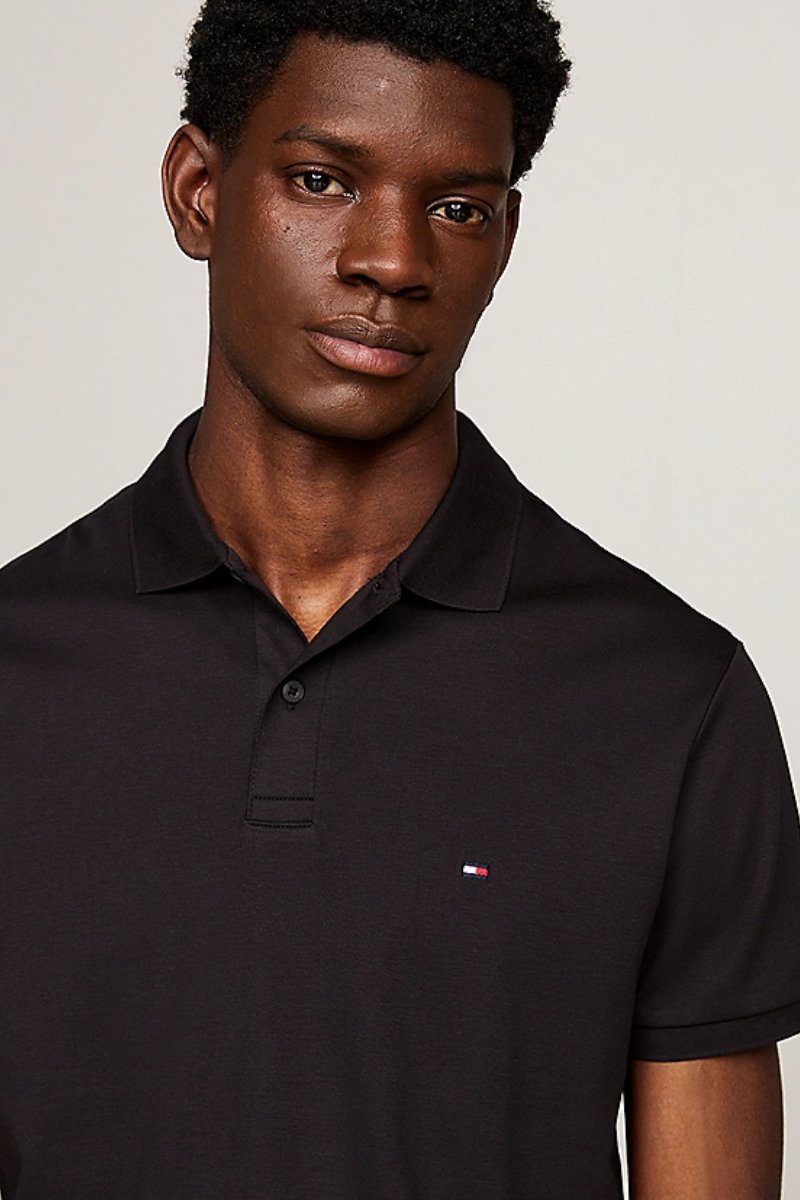 Tommy Hilfiger Liquid Cotton Polo Black Patrick Bourke Premium Menswear