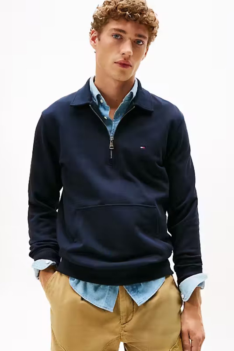 Tommy Hilfiger Essential Terry Zip Navy