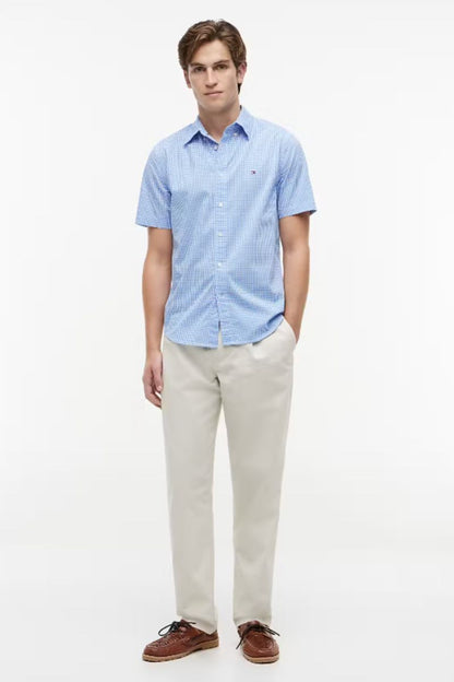 Tommy Hilfiger Flex Poplin Gingham Shirt Blue