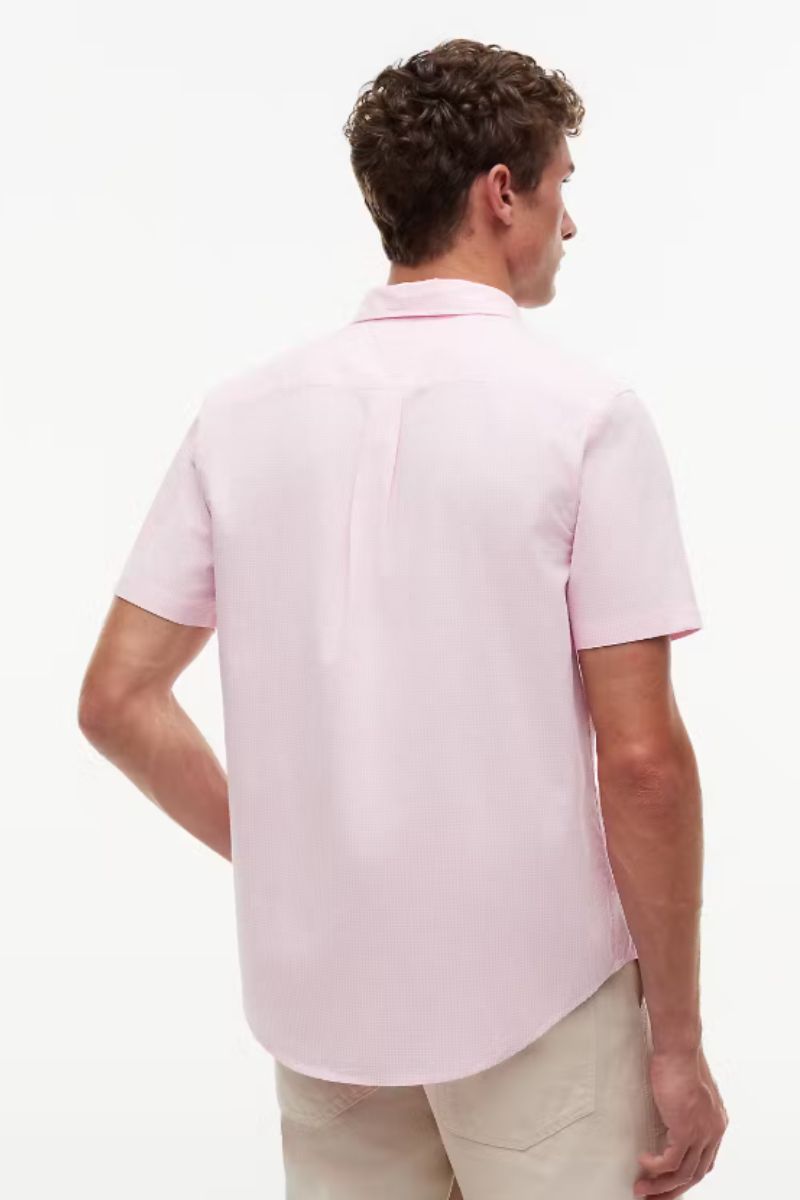 Tommy Hilfiger Flex Poplin Gingham Shirt Pink