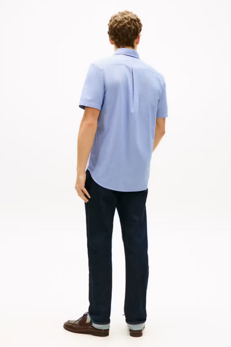 Tommy Hilfiger Flex Poplin Houndstooth Shirt Blue