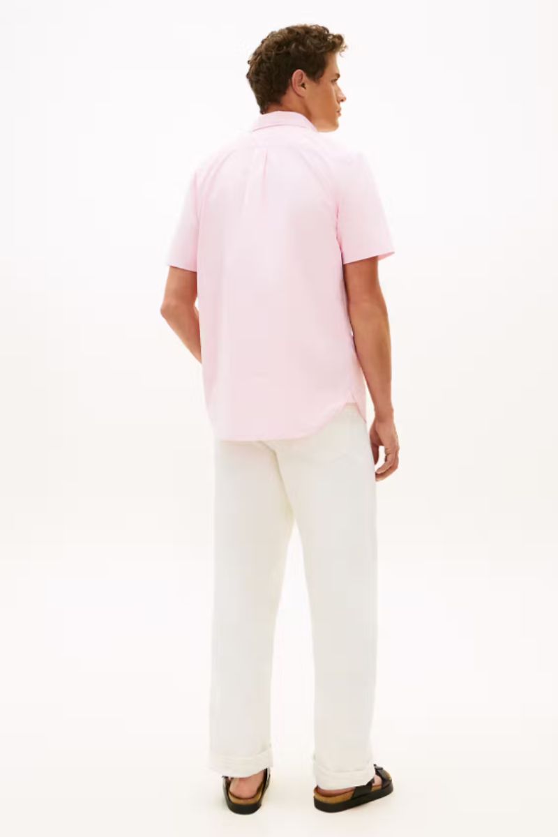 Tommy Hilfiger Flex Poplin Houndstooth Shirt Pink
