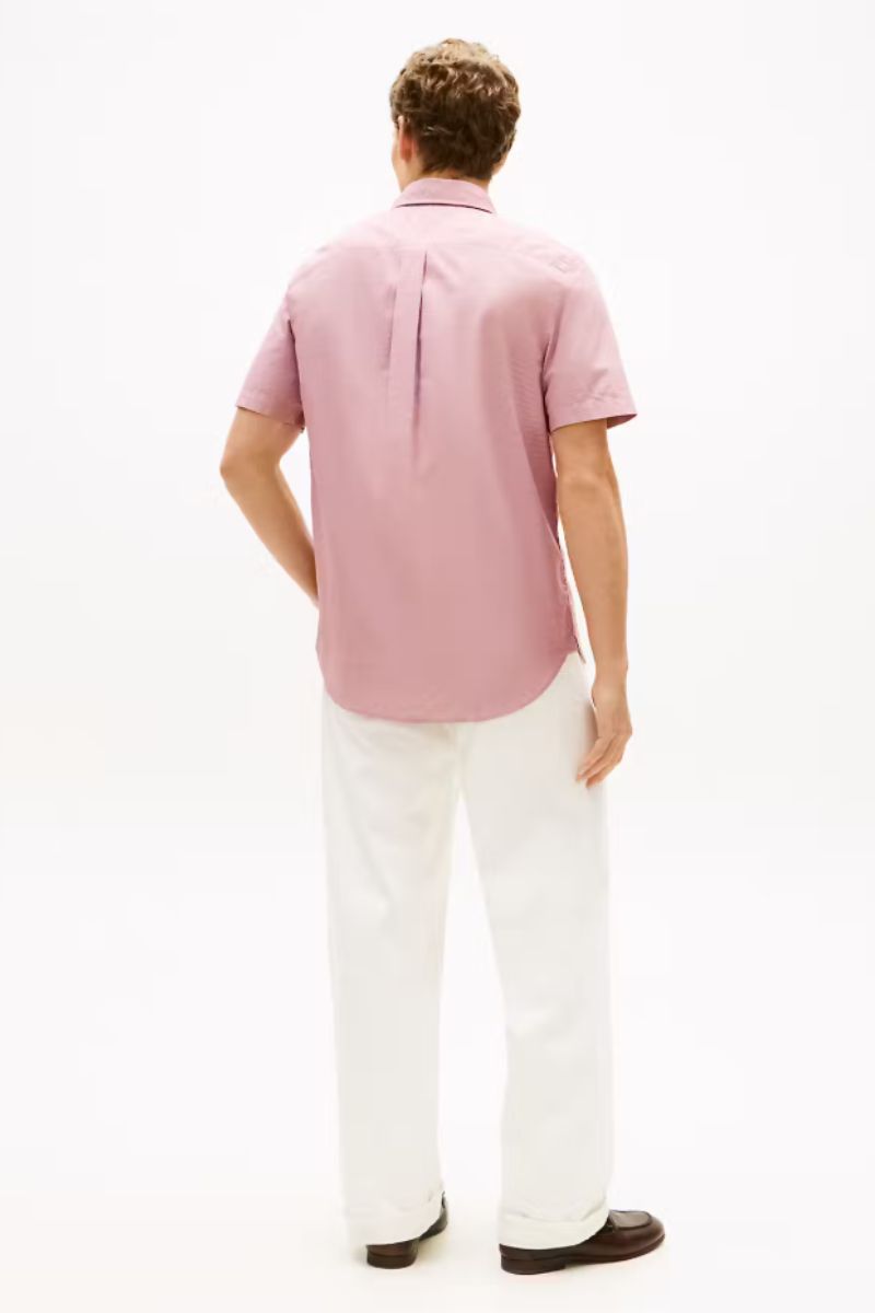Tommy Hilfiger Flex Poplin Houndstooth Shirt Red
