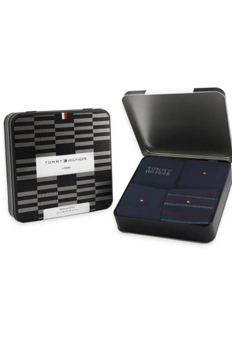 Tommy Hilfiger 4 Pack Tin Giftbox Navy