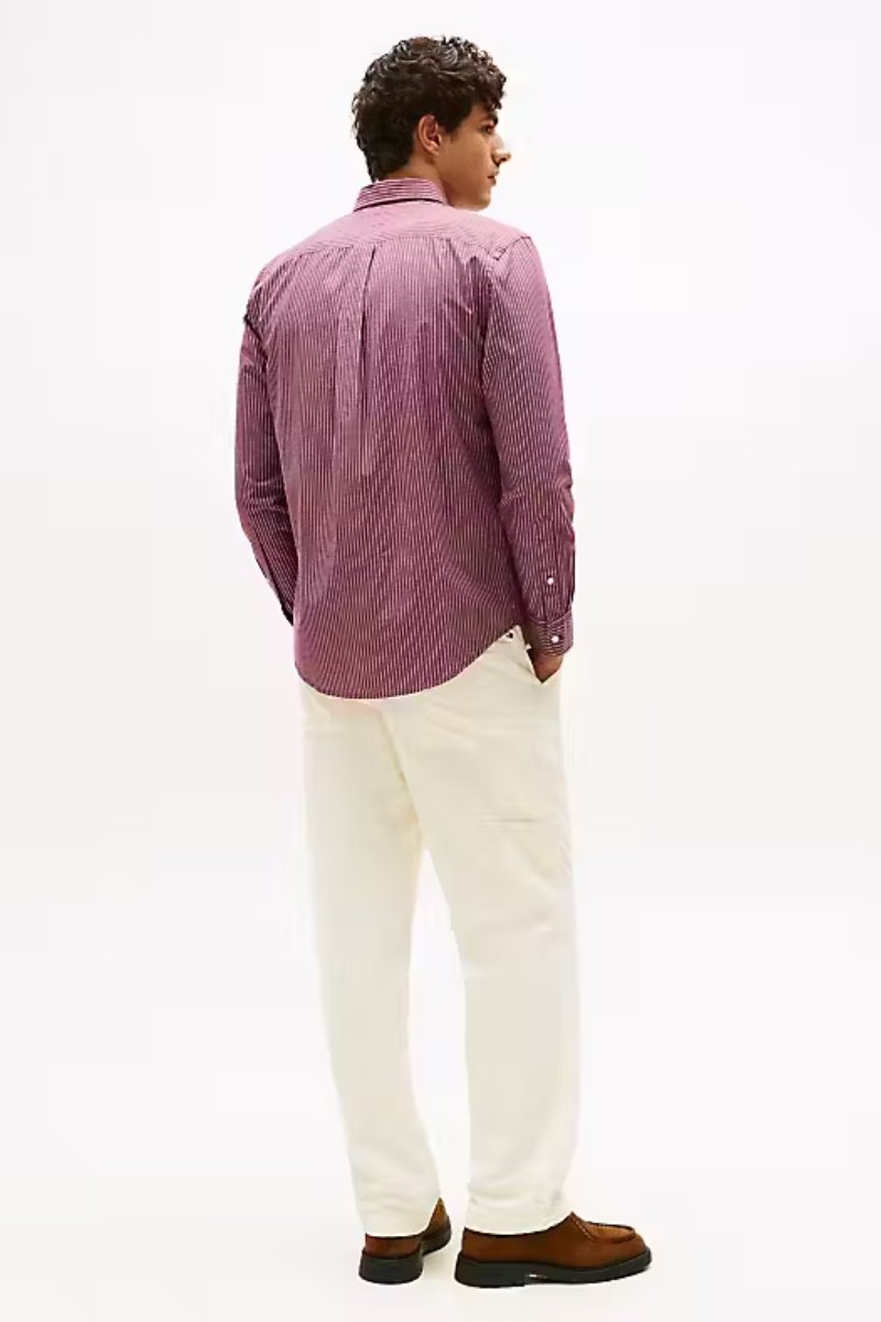 Tommy Hilfiger Hairline Stripe Shirt Rouge