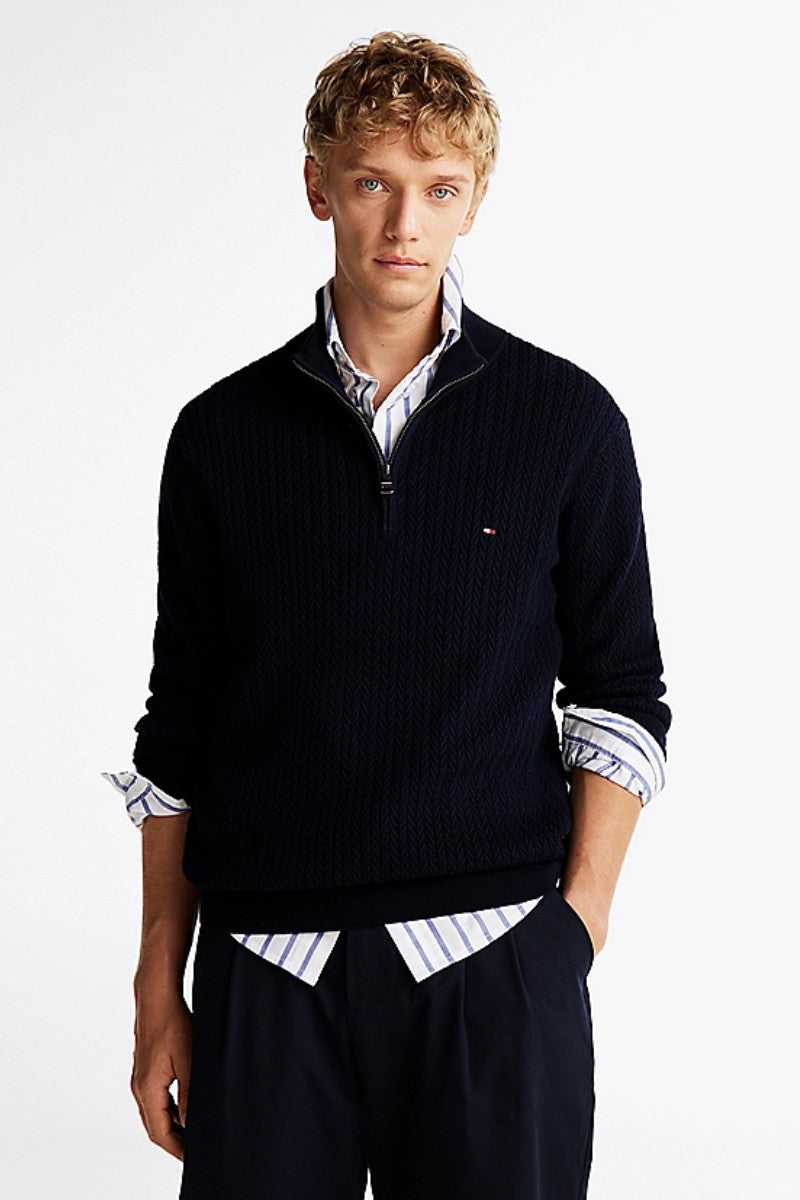 Tommy Hilfiger 37401 Herringbone 1/4 Zip