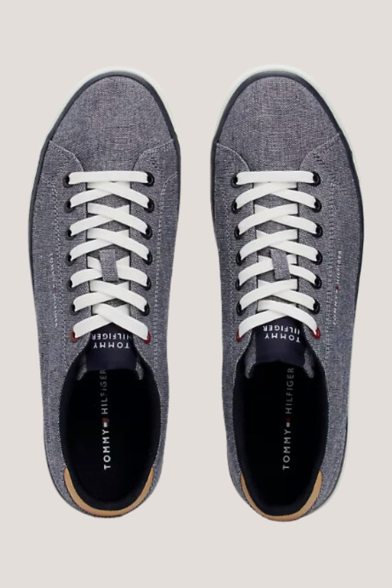 Tommy Hilfiger Hi Vulc Chambray Trainers Navy