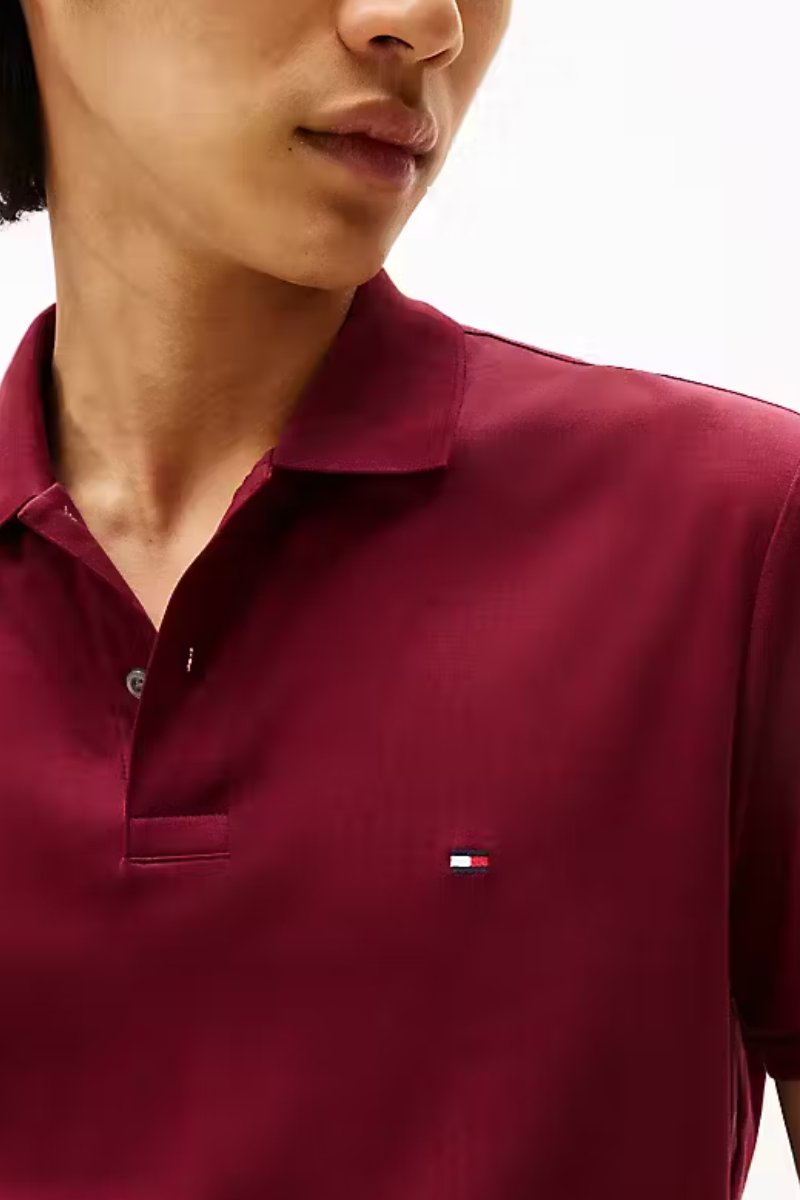Tommy Hilfiger Liquid Cotton Polo Deep Rouge