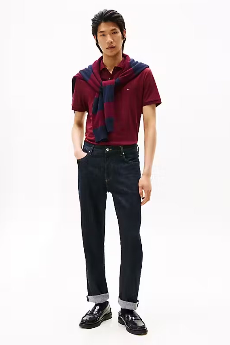 Tommy Hilfiger Liquid Cotton Polo Deep Rouge