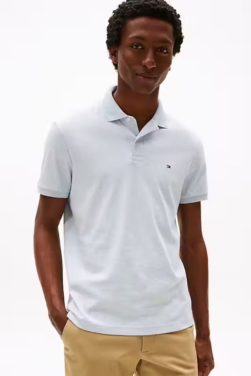 Tommy Hilfiger Liquid Cotton Poloshirt Heather Blue